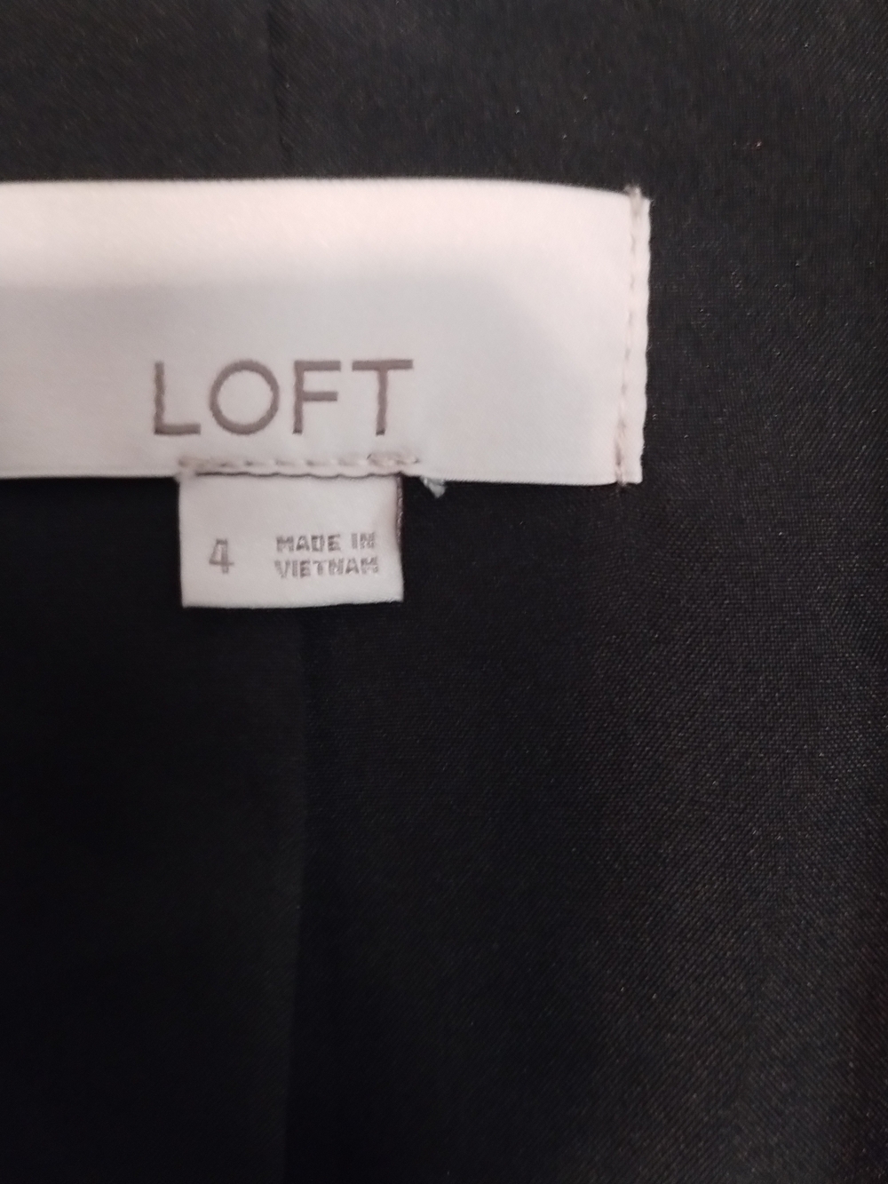 LOFT Black Single-Button Blazer with Notch Lapel - Picture 2 of 8